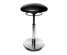 Topstar ST79S10 Sitness 27 - Taburete tapizado Regulable, peana de Madera con Revestimiento de Acero Inoxidable, Color Negro