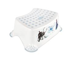 keeeper Taburete Escalón Frozen, De 18 Meses a 10 Años, Antideslizante, Tomek, Blanco