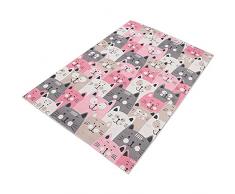 Alfombra de poliester estampada 180 x 280cm modelo CatInvasion multicolor