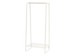 Iris Ohyama PI-B5M Perchero/Vestíbulo Armario con Estante bajo en Metal y Madera MDF-Garment Rack PI-B5 M-Robe Claro y Blanco, 64 x 49.5 x 150 cm