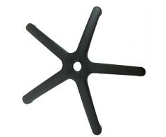 TUKA Base Silla Oficina 5 Radios, Nylon Base de Repuesto para Silla de Ordenador, para 11 mm Ruedas, Negro, TKD5101