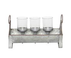 Clayre & Eef 6Y3231 - Portavelas de té, Aprox. 30 x 14 x 16 cm.