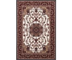 Agnella Diverse Beatrice Alfombra - Alfombra de Suelo 100% Lana de Nueva Zelanda - Tejido con tecnología Wilton - Alfombra de salón Moderna Vintage Retro - 133 x 180 x 1,20 cm - Rojo Oscuro