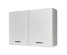 Stella Trading Moderno Wow en Color Blanco – Armario de Cocina Espacioso con Mucho Espacio de Almacenamiento, Material de Madera, 100 x 72 x 31 cm
