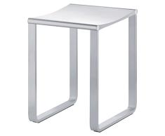 Keuco Taburete de baño Cromo y Blanco, Patas Antideslizantes para la Ducha, hasta 100 kg, 46,9 cm de Altura, Taburete de baño de diseño, Asiento de Ducha, Plan