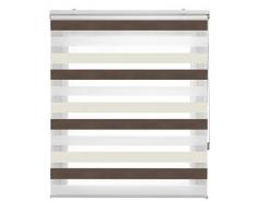 Blindecor Lira Estor Enrollable Doble Tejido, Noche y día,Tricolor 140 x 180 cm, Color Gris Pistacho, Poliéster