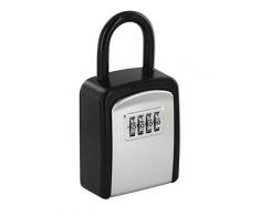 THIRARD 0071035 Cuerpo de aleación Moldeado Mecanismo de 4 virolas Combinación modificable con asa – Candado – Caja de Llave, Acero aleado, Gris