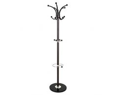 Haku Möbel 88892 Perchero de Pared de Cromo-Acero bañado en/mármol 171 cm marrón Oscuro