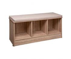 5 five simply smart Banco de Madera 3 Compartimentos conglomerado Color Natural, Antiguo, cm