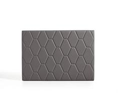 ECCOX - Cabecero de Cama Agata en Polipel - Cabezal Tapizado en Polipiel con Acolchado de Espuma y Refuerzo Trasero - Color Gris - Cama 150-150x110x6,5 cm