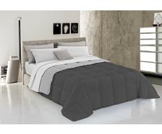 Elegant T Chiaro/Grigio scuro-2P Edredón de Invierno, Microfibra, Oscuro/Gris Claro, 260x260cm