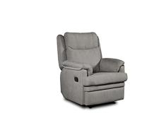 ECCOX - Sillón Reláx Boston- Sillón Reclinable Manual Tanto de Espalda como el Reposapié - Tapizado en Tela Antimanchas Aquaclean - Color Gris
