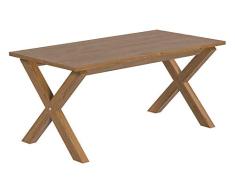 Amazon Brand - Mesa de Centro Rectangular de película, 100 x 50 x 17.6 Pulgadas, Roble Macizo/MDF/Chapa de Roble Okume