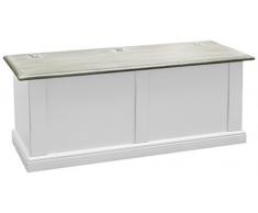 Pieffe Mobili Baúl Baúl Shabby, Madera, Blanco, 120 x 42 x 50 cm