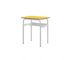 Mobeduc Individual fijas de los niños Escritorio, Madera, Amarillo, tamaño 5, 70 x 50 x 71 cm