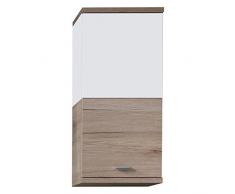 Trendteam Campus San Remo 1316-501-91 - Armario de pared para de baño de roble, 36 x 79 x 22 cm, blanco