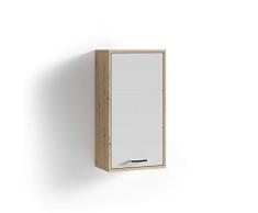 Homexperts Lido - Armario de Pared (melamina, Roble, 35,5 x 73 x 24,5 cm), Color marrón
