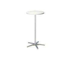 MAUL Mesa Alta, Madera Acero aleado Aluminio, Blanco, 60 x 60 x 109.5 cm