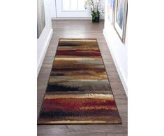 Universal Alfombras Dakota Abstracto contemporáneo Runner Accent Alfombra, Multicolor, 221 x 79 cm