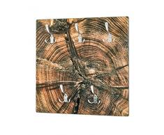 Haku Möbel Perchero de Pared, MDM, Natur-edelstahloptik, 8 x 30 x 70 cm