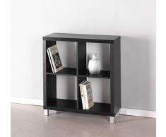 Kit Closet Estantería Kubox 4 huecos negro