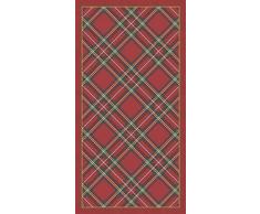 VILBER Alfombra Wales ROJA 04 (40x78x0,2 cm), PVC Poliester, Antideslizante, Lavable, Resistente al Calor, con Posibilidad de manteles Individuales y Caminos de Mesa