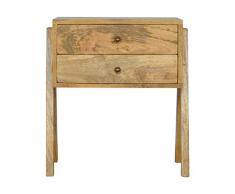 Armario de Muebles Artesanal con cajones, Madera de Mango, Roble, Individual
