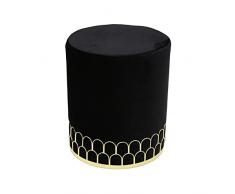 THE HOME DECO FACTORY HD6392 Puf, Polipropileno, Negro, 35x35x43 cm
