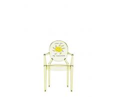 Kartell Lou Ghost Silla, Amarillo, 2.7 x 37 x 63 cm