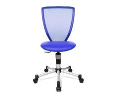 Topstar 71487 S01 Titan Junior - Silla giratoria Infantil, Color Plateado/Azul Marino