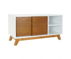 DKD Home Decor Mueble de TV, Madera de ingeniería, Blanco, Estándar