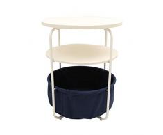 Marca Amazon - Movian Kyyvesi - Mesa auxiliar con dos niveles, 42 x 53 cm, blanco