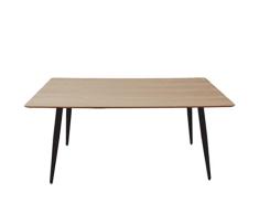 Shiito - Mesa de Comedor - 160 x 90 x 75 cm - Modelo Susan - Diseño Escandinavo - Moderno y Sencillo - MDF Madera Roble - con Patas Metálicas - Marrón