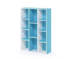 Furinno Estanterías Azul/Blanco
