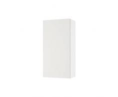 Baikal Armario Auxiliar Multiusos, Ideal para el baño o Espacios pequeños. Mueble de fácil instalación. Melamina 16mm. Mueble MONTADO. 1 Puerta Blanco, 37 cm