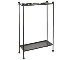 BETTER & BEST Q B&B Q BETTER & BEST Paragüero de Metal para 10 Paraguas, Color Negro, 40x17x61 cm