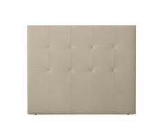 Somnia Descanso - Cabecero Bayona Acolchado, Tapizado Premium en Polipiel de Alta Gama, Medidas 145 x 120 cm (Cama de 135/140), Beige