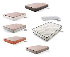 HOGAR24 ES Cama Completa - Colchón Flexitex + Canape Abatible de Madera Color Blanco Vintage + Almohada de Fibra, 90x190 cm