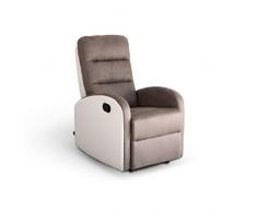 Astan Hogar Sillón Relax con Reclinación Manual, Tapizado en PU Anti-Cuarteo y Microfibra, Modelo Ludwig AH-AR30400BA