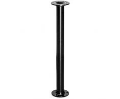 Wagner 12504001 Industrial Pipe - Pata para Muebles/Patas de Mesa (diámetro de 30 x 400 mm, Incluye Dos Placas de Rosca de 75 mm de diámetro, Acero pulverizado), Color Negro
