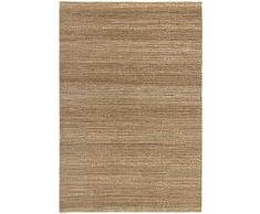 HAMID - Alfombra de Yute Giralda 100% Fibra de Yute Natural, Alfombra Suave y de Alta Resistencia, Tejida a Mano, Alfombra de Salón, Comedor, Dormitorio, Pasillo, Color Natural (290x200cm)