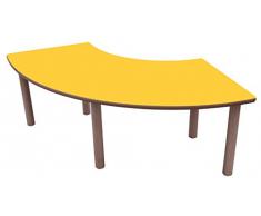 Mobeduc Mesa Infantil 1/4 de aro, Amarillo, 140 x 65 cm, Talla 2