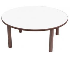 Mobeduc Mesa Infantil Redonda diam, Blanco, diámetro de 80 cm, Talla 0