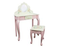 Tocador banqueta espejo infantil de madera Bouquet de Fantasy Fields W-5700AR