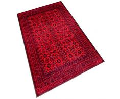 Alfombra de poliester estampada 180 x 280cm modelo WH1011 rojo