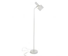 Versa 20790131 Lámpara de pie de Tubo Blanca de Metal, 140 x 22 x 36,5 cm