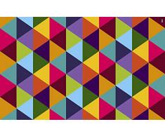 Vilber New Look Rombo Alfombra, Vinilo, Multicolor, 75x120x0.2cm