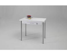 kit Closet 7010270408 - mesa cocina tipo libro, blanco, 76 x 40/80 x 90