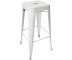 Kit Closet 5020519010 - taburete alto de metal, blanco, 76 x 43 x 43