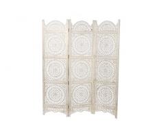 DRW Biombo Mango MDF 153x2x182 Blanco